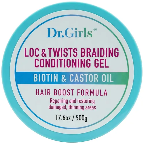 Vista 2 de Dr. Girls - Gel acondicionador para trenzas, 17.6 onzas, 48 horas de sujeción, extra mega sujeción (musgo marino + árbol de té)