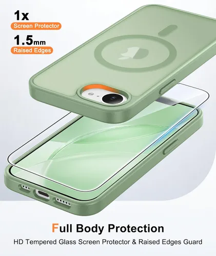 Vista 739 de FNTCASE Funda para iPhone 17 Pro: Fundas delgadas translúcidas de color azul claro compatibles con MagSafe, protección completa de la cámara