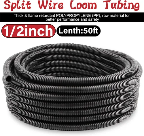 Vista 7 de Cable de calibre 4 (rojo negro - 25 pies cada uno) de aluminio revestido de cobre CCA, tubo termorretráctil 3:1, tubo de telar de alambre dividido