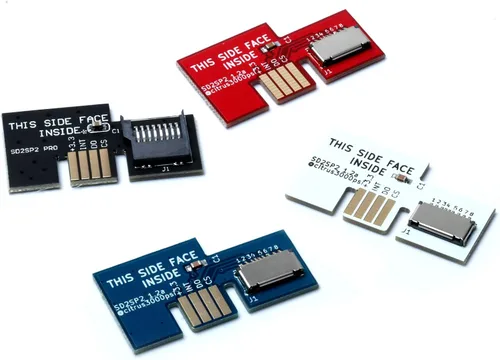 Vista 8 de HUAYUWA Kits de actualización de juego (blanco, versión NTSC-U) se adapta a Gamecube SD2SP2 Mircro adaptador de tarjeta SD SDLoad SDL TF lector