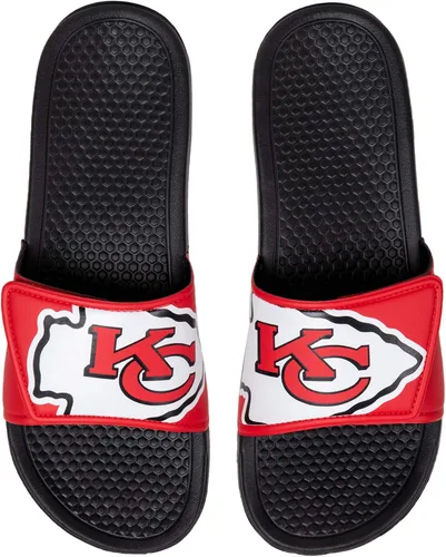 Vista 2 de FOCO mens NFL Team Cropped Big Logo Shower Sport Slide Flip Flop Sandals
