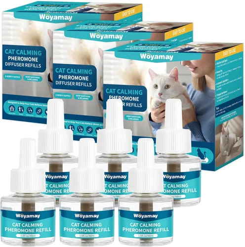 Vista 10 de Woyamay Recambios de difusor calmante para gatos, difusor calmante de feromonas para gatos para aliviar la ansiedad y el estrés, suministro de 2