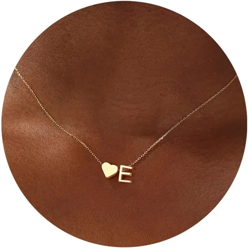 Vista 39 de Turandoss Mothers Day Gifts for Mom Wife - Dainty 18K Gold Plated Heart Initial A-Z Pendant Necklace Trendy Jewelry Heart Necklaces Birthday Mothers