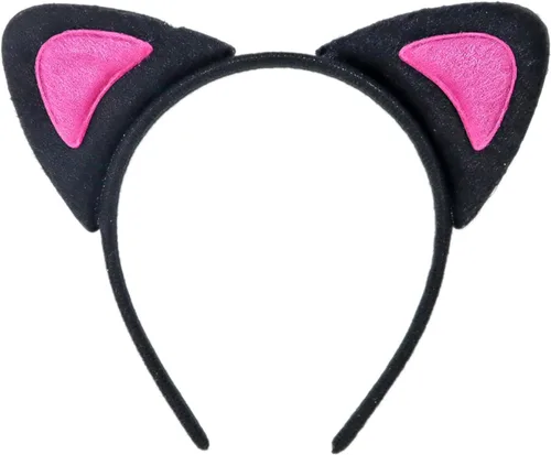 Vista 2 de Diadema con orejas de gato, accesorio de disfraz, de Crazy Night