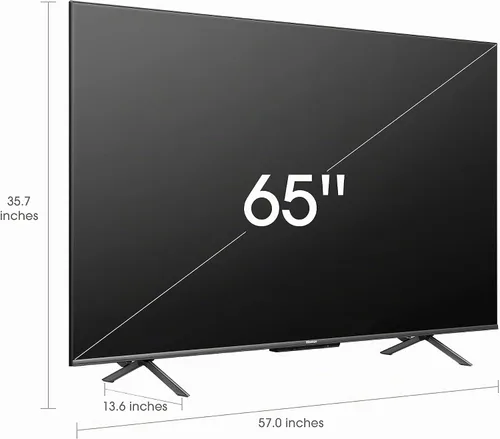 Vista 2 de Hisense ULED 4K Premium 65U6H Quantum Dot QLED Series Smart Google TV de 65 pulgadas, Dolby Vision Atmos, control remoto por voz, compatible
