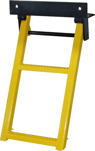 Vista 6 de Buyers Products RS1 - Escalón retráctil negro de 1 peldaño para camión, 17.38 x 15 pulgadas, peldaños antideslizantes, soporte en forma de L, centro