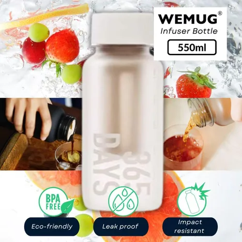 Vista 2 de WEMUG Máquina portátil de preparación en frío, 18.6 oz, diseño moderno y simple, a prueba de fugas, ultraligera, sin BPA, plástico duradero, 365