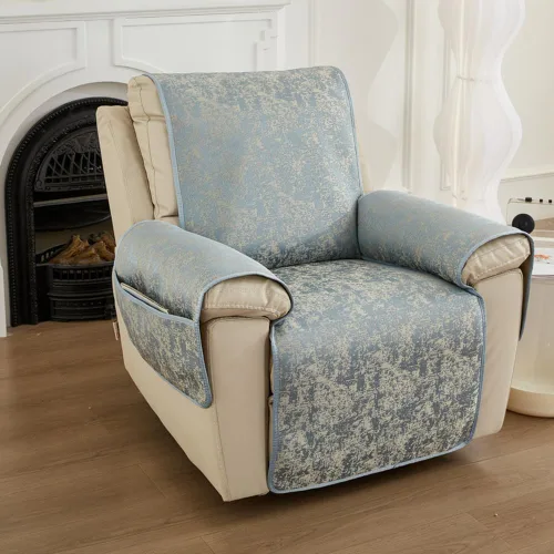 Vista 9 de vctops Fundas para silla reclinable, funda para silla reclinable, funda antideslizante con bolsillo, fundas reclinables lavables, protector de Beige