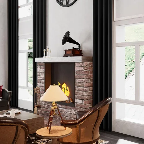 Vista 10 de Niyati Cortinas opacas extralargas – Cortinas de sala de estar de 2 pisos de alto – Cortinas altas para techos altos o cortinas largas de ventana