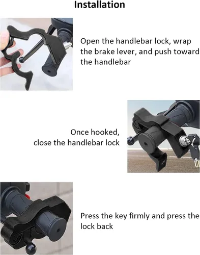 Vista 6 de Cerradura de acelerador de motocicleta, agarre universal de alta resistencia para manillar de motocicleta, apto para motocicletas, motos, scooter
