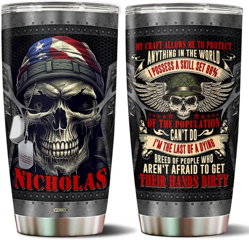 Vista 11 de Regalos personalizados para hombres, taza de viaje aislada de acero inoxidable de 20 onzas, taza de café, botella de agua, regalo para marido, hijo