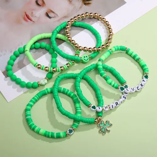 Vista 178 de Surfer Heishi - Pulseras apilables para mujer, apilables, de vinilo arcoíris, disco de arcilla, pulseras elásticas para la amistad, joyería bohemia
