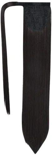 Vista 37 de SEIKEA Extensión de cola de caballo con clip alrededor del cabello lacio para mujer (12 pulgadas, negro)