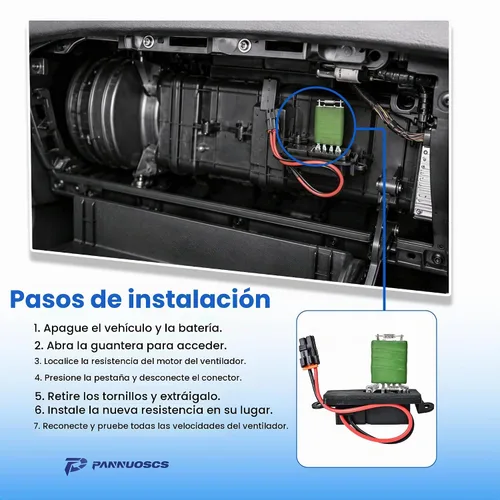 Vista 7 de PANNUOSCS Blower Motor Resistor 89019089 Fit for Chevy Silverado GMC Sierra Brida de montaje de un agujero en cada lado