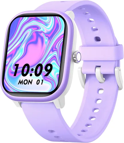 Vista 9 de Fikami - Reloj inteligente para niños y niñas sin necesidad de APP/teléfono, reloj deportivo para niños de 1.8" IP68 resistente al agua, podómetro