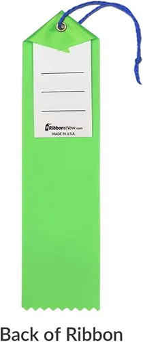 Vista 2 de RibbonsNow Accelerated Reader Award Ribbons - 25 cintas verdes con tarjeta y cuerda