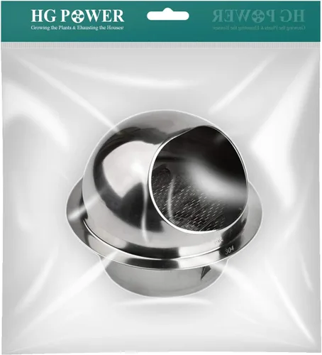 Vista 9 de HG Power - Cubierta de ventilación de pared de 4 pulgadas, cubierta de ventilación para secadora exterior con malla de pantalla, ventilación