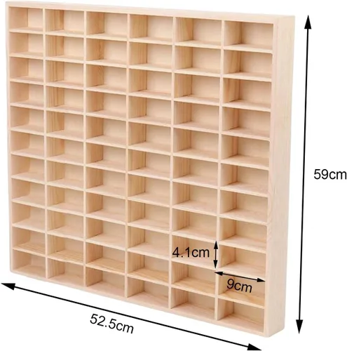 Vista 2 de Gralara Estante de exhibición de madera para automóvil, estante organizador de libros, almacenamiento, soporte de almacenamiento de juguetes