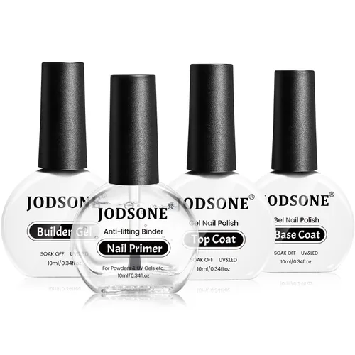 Vista 12 de JODSONE Capa superior de gel con purpurina, 0.6 fl oz, gel brillante que