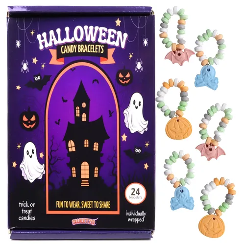 Vista 9 de Pulseras de dulces de Halloween, dulces de truco o trato, 24