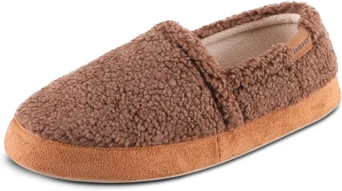 Vista 8 de isotoner Pantuflas bereber con espalda cerrada para hombre con espuma viscoelástica cómoda y forro transpirable Negro