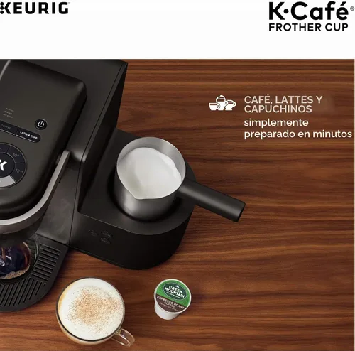 Vista 7 de Keurig Funciona con leche no láctea, espuma caliente y fría, solo cafeteras compatibles K-Café, 34 onzas, espumador de carbón