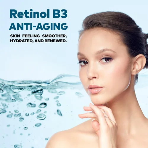 Vista 5 de Suero facial antienvejecimiento con retinol, vitamina C, vitamina B3 y ácido hialurónico - Hidratación profunda, refuerzo de colágeno, reducción