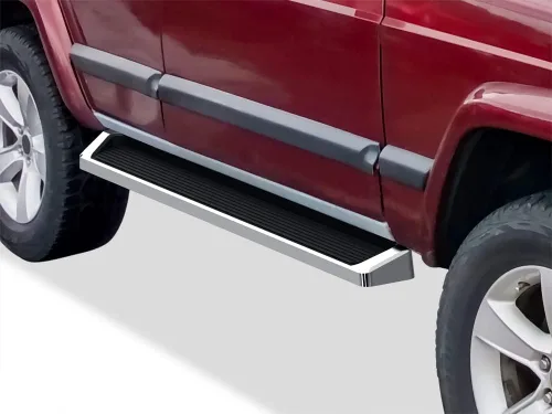 Vista 11 de APS Estribos de 5 pulgadas negro mate compatibles con Jeep Cherokee 1984-2000 de 4 puertas (barras nerf barras laterales de escalones laterales)