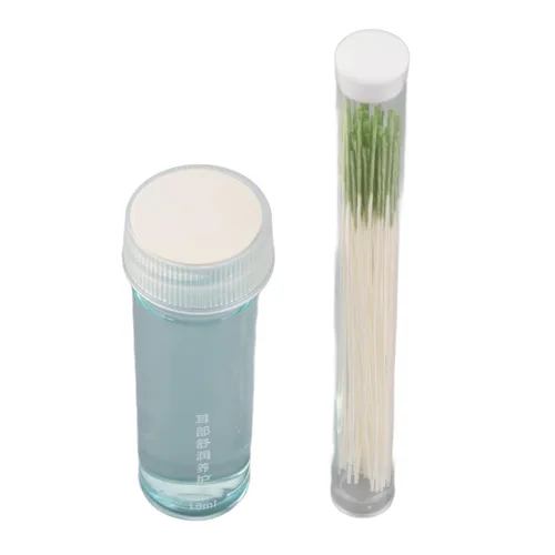 Vista 8 de Solución de limpieza de oídos perforada de 0.3 fl oz, limpiador de oídos, línea de limpieza de agujeros de oído, juego de hilo dental para cuidado