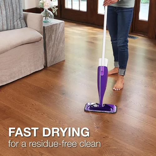 Vista 4 de Bona Botella limpiadora de pisos de madera dura para usar con mopa de spray Swiffer WETJET, aroma a madera de cedro, rinde 64 onzas líquidas