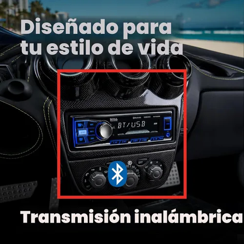 Vista 4 de Boss Audio Systems 611UAB - Estéreo multimedia para auto - Un solo Din, audio Bluetooth y llamadas manos libres, micrófono incorporado, reproductor