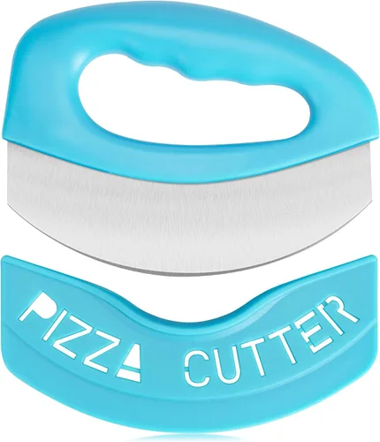 Vista 12 de Urbanstrive Cortador de Pizza de Acero Inoxidable para Trabajo Pesado con Tapa, Cuchillo de Pizza de Hoja Súper Afilada Cortador de Pizza Balancín