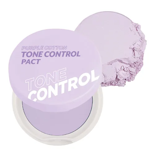 Vista 11 de I'M MEME Compact - Tone-up Pact Polvo de ajuste presionado coreano para efecto de desenfoque rosa, con calamina, polvo de maquillaje, compacto