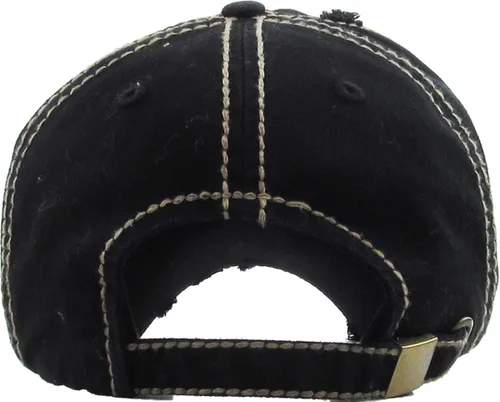 Vista 3 de KBETHOS Chief Skull and Free Spirit - Gorra de malla de sarga ajustable de algodón lavado desgastado