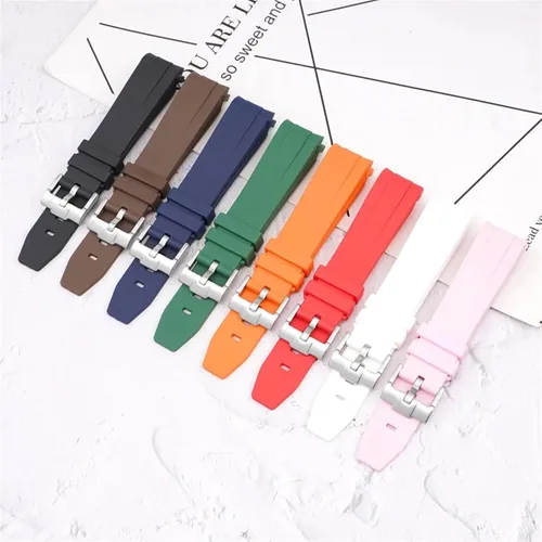 Vista 3 de Correa de camuflaje para Omega Moon Curvo Extremo Pulsera de goma de silicona Hombres Mujeres Sport Watch Band Accesorio 0.787 in