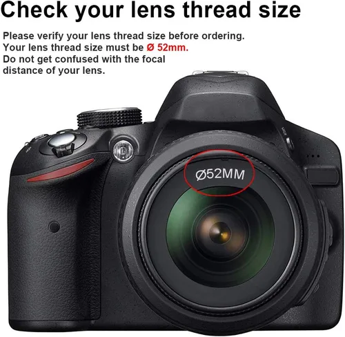 Vista 4 de 52mm 0.35x Lente gran angular de pescar para cámaras Nikon D5100 D5200 D5300 D5500 D3000 D3100 D3200 D3300 D3400 D3500 D7000 D7100 DSLR