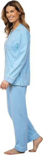 Vista 123 de PajamaGram Conjunto de pijama para mujer – Pijama para mujer, jersey novio, 100% algodón