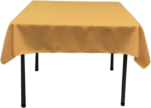 Vista 41 de LA Linen. Mantel cuadrado de popelina de poliéster