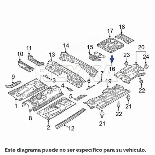 Vista 8 de Rexka 10 piezas Cubierta de Parachoques Forro del Alerón Protector de Salpicaduras Clip de Retención Tipo Empuje BGV4-56-145 para Mazda 2, Mazda 3