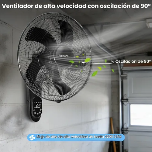 Vista 5 de Fanspex Ventilador montado en la pared de 18" para el invernadero