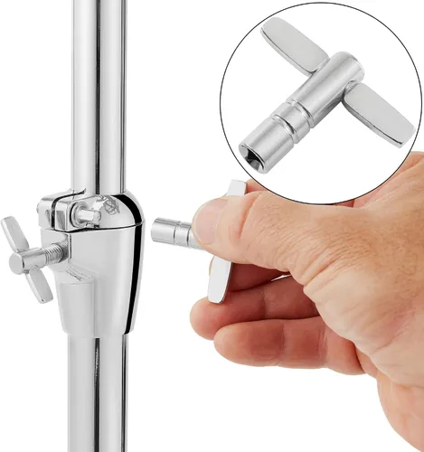 Vista 5 de Ashthorpe Roto Tom - Juego de tambores con soporte - Toms de 6", 8", 10" con cabezales Remo