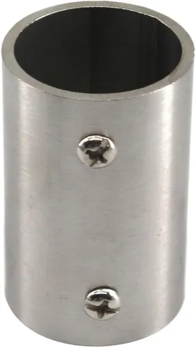 Vista 2 de Conector de varilla de tubo recto de acero inoxidable de 1.260 in para bastidores para colgar barandilla de valla (2 piezas)