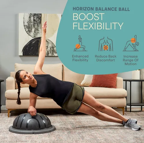 Vista 2 de Lifepro Half Balance Ball Trainer - Pelota de estabilidad para ejercicio, entrenamientos de cuerpo completo, gimnasio en casa y terapia física