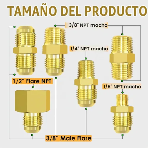 Vista 3 de MEFUN Extensión de manguera de propano trenzada de alta presión de 6 pies con acoplamiento de conversión de 3/8 pulgadas a 1/2 pulgadas NPT hembra