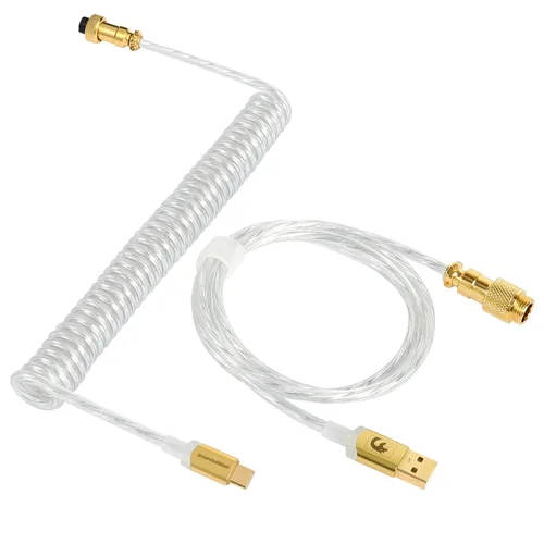 Vista 13 de LexonElec Cable de teclado para juegos, cable de teclado mecánico de conexión estable de doble manga USB tipo C, 6.6 ft (0.66 pies) con volante