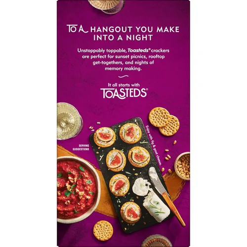 Vista 9 de Kellogg's Toasteds Galletas para fiestas, aperitivos listos para sumergir, trigo cosechado (6 cajas)