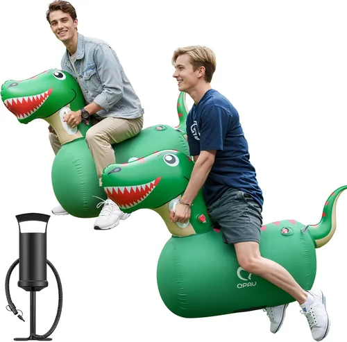 Vista 10 de QPAU - Juguete inflable de tolva hinchable, 1 paquete con bomba de mano Toro