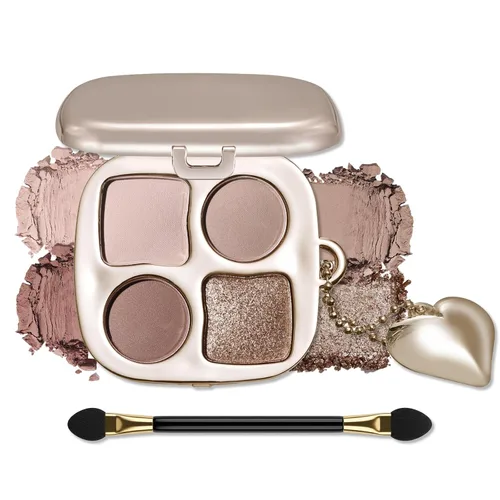 Vista 28 de Erinde Paleta de maquillaje de sombra de ojos de 9 colores con purpurina y lavanda brillante y mate, violeta, malva, púrpura oscura, plateado