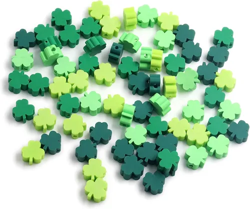 Vista 15 de 100 piezas de cuentas de arcilla polimérica Heishi espaciadoras mixtas, suministros para hacer pulseras, pendientes, collares de bricolaje, Bandera