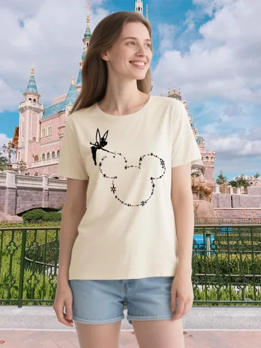 Vista 3 de Magic Kingdom Castle - Camisa de manga corta para mujer, estilo bohemio